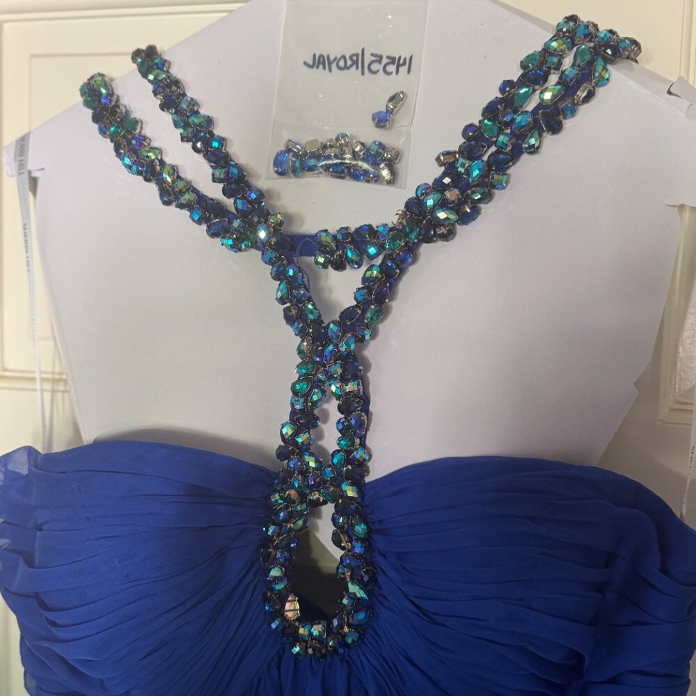 Sherry Hill Royal Blue Jeweled Prom/Formal Dress